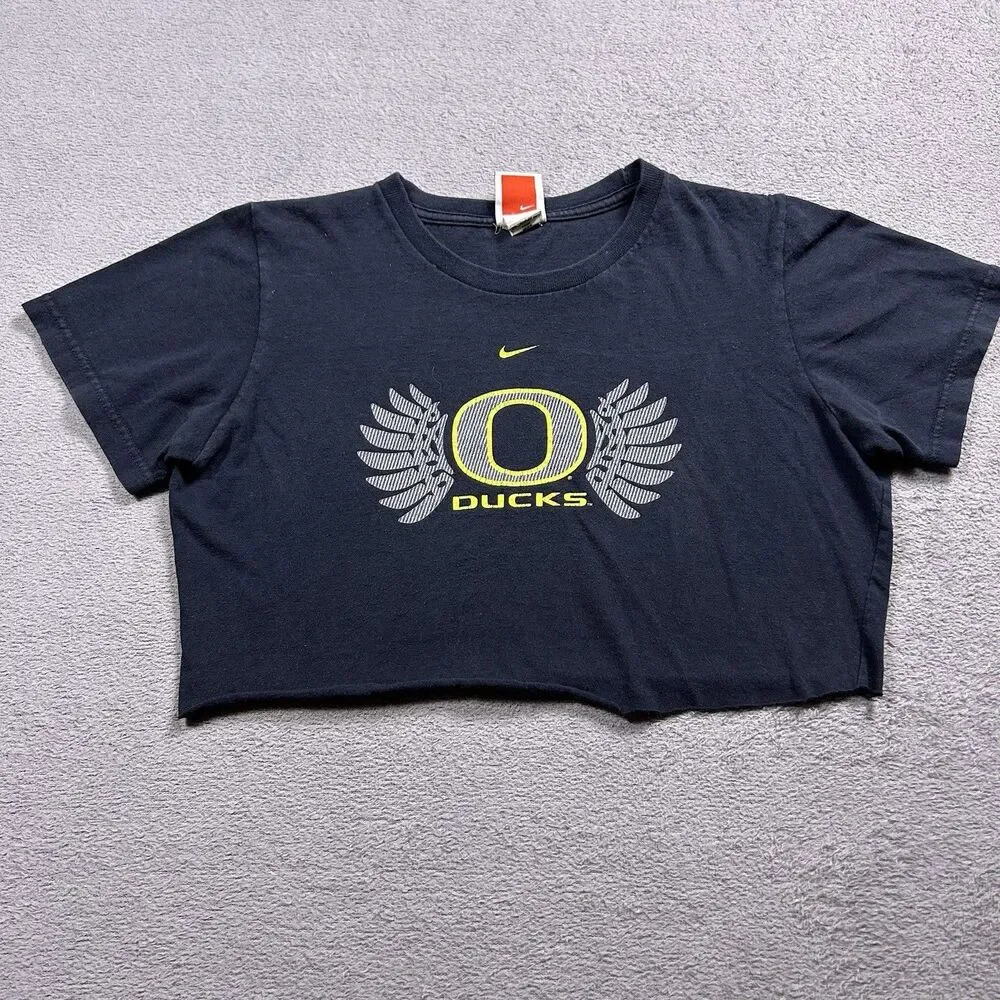 Nike Oregon Ducks Crop Top T-Shirt Women's S Vintage Y2K Streetwear NCAA